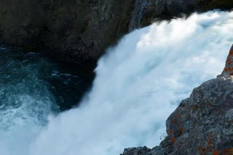 Yellowstone River Waterfall Stock Photos