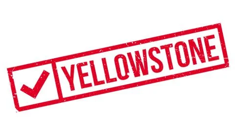 Yellowstone rubber stamp Stock Illustration