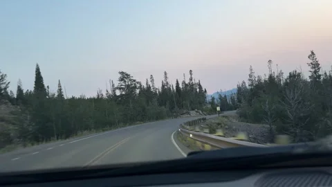 Yellowstone Scenic Drive Stock Footage 297556464