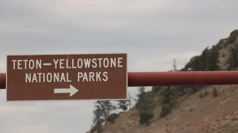 Yellowstone Sign Stock Footage 49570330