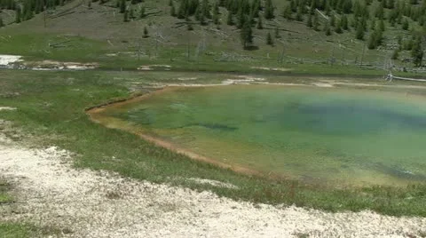 Yellowstone, small hot spring Stock Footage 11200884