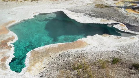 Yellowstone Thermal Pools Stock Footage 147986655