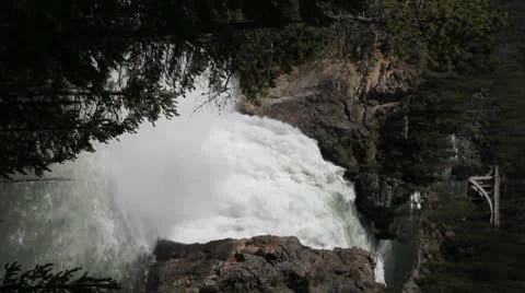Yellowstone Upper Falls Stock Footage