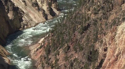 Yellowstone Waterfall Video stock 28554526