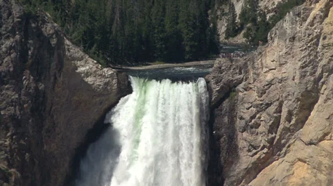 Yellowstone Waterfall Video stock 28558585