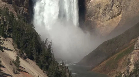 Yellowstone Waterfall Stock Footage 28566281