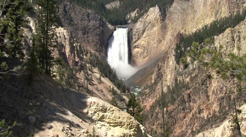 Yellowstone Waterfall Video stock 28567269