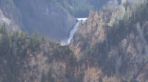 Yellowstone Waterfall Video stock 28578642