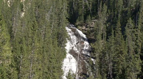 Yellowstone Waterfall Video stock 28584432