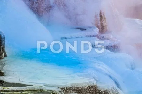 Yellowstone winter landscape Stock Photos