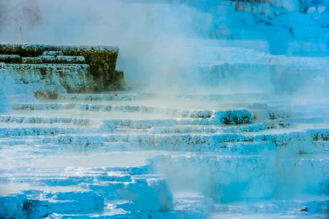 Yellowstone winter landscape Stock Photos