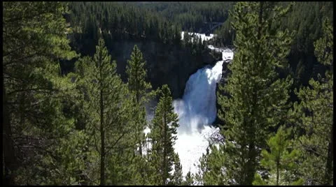 YellowstoneUpperFallsWide Stock-Footage 10593093