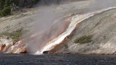 YellowstoneWaterfall8 Stock Footage 28575773