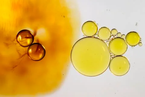 Yelow and brown bubbles Stock Photos