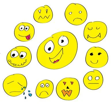 Yelow smile Stock Illustration