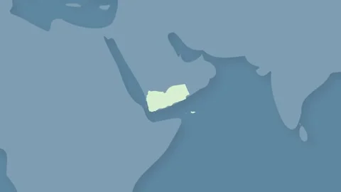 Yemen Emerging from World Map Animation Middle East Geography Видео 340557532