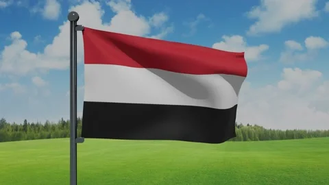 Yemen Flag Stock Footage 153257004