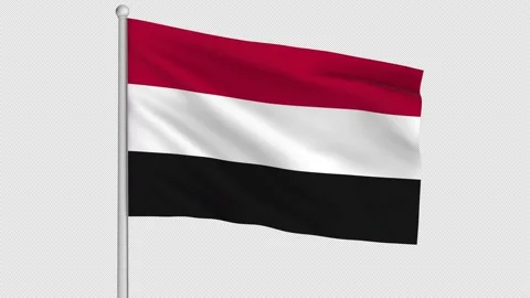 Yemen Flag Stock Footage 212096182