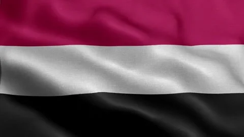 Yemen flag Front Stock Footage 318670768