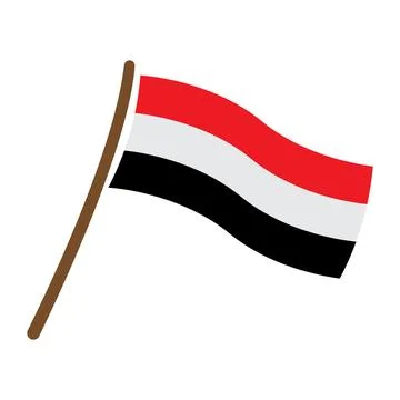 Yemen flag icon vector template Stock Illustration