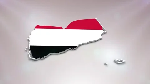 Yemen Flag on Map 스톡 동영상 277949085