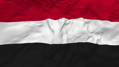 Yemen Flag Seamless Looping Background Waving Slow Motion Stock Footage 233823340
