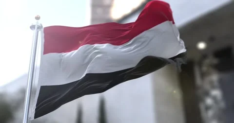 Yemen-flag-waving-seamless-loop-4k-60fps Stock Footage 331293594