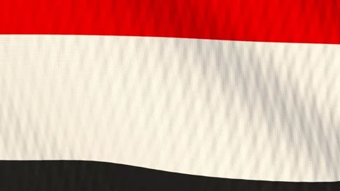 Yemen flag waving white background loop 스톡 동영상 342966446