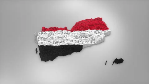 Yemen Map with Flag Intro Background Stock-Footage 315163705