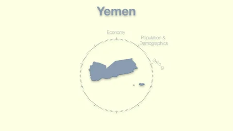 YEMEN MAP revealingmotion graphics data elements Stock Footage 339872856