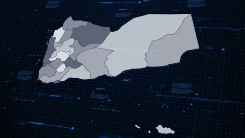 Yemen network map 動画素材 87977510