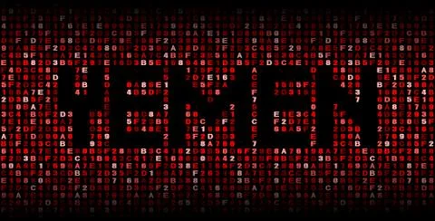 Yemen text on hex code illustration Stock Illustration