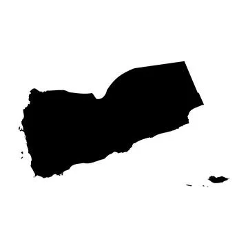 Yemen vector map silhouette Stock Illustration