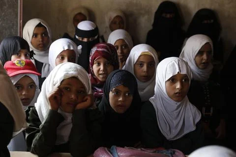 Yemen war threatens massive decrease in school enrollment, Sanaa - 14 Sep 2022 Stock Photos