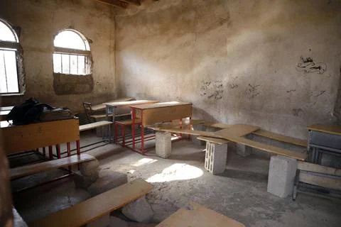 Yemen war threatens massive decrease in school enrollment, Sanaa - 14 Sep 2022 Stock Photos
