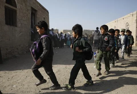 Yemen war threatens massive decrease in school enrollment, Sanaa - 14 Sep 2022 Stock Photos