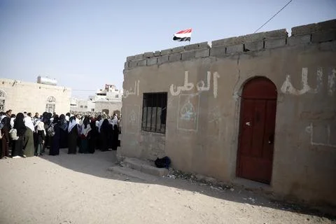 Yemen war threatens massive decrease in school enrollment, Sanaa - 14 Sep 2022 库存照片