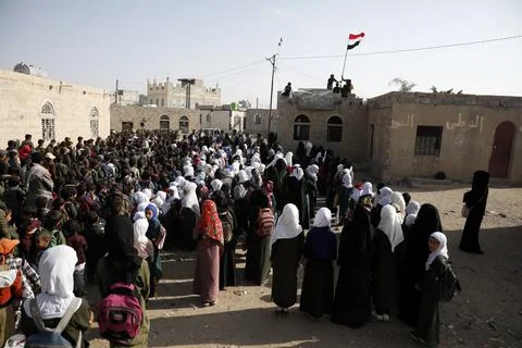 Yemen war threatens massive decrease in school enrollment, Sanaa - 14 Sep 2022 Stockfoto's