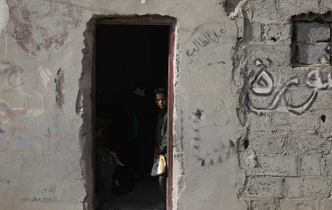 Yemen war threatens massive decrease in school enrollment, Sanaa - 14 Sep 2022 写真素材