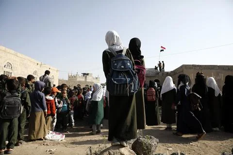 Yemen war threatens massive decrease in school enrollment, Sanaa - 14 Sep 2022 Stock Photos