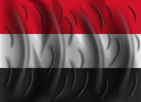 Yemen wind flag Stock Illustration