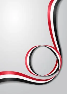 Yemeni flag wavy background. Vector illustration. Illustrazione stock
