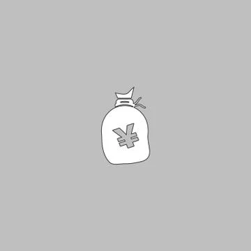 Yen bag computer symbol Stock Illustration
