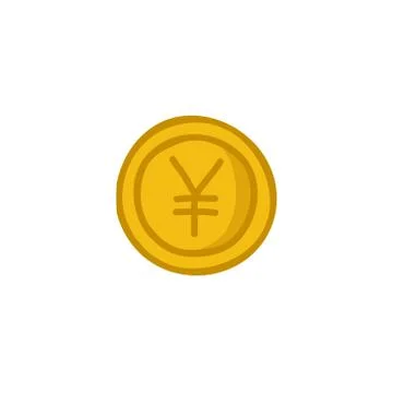 Yen coin doodle icon, vector illustration Stock Illustration
