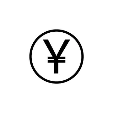 Yen coin solid icon, finance and business 스톡 일러스트