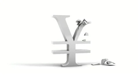 Yen collapse with alpha channel Vídeo Stock 21892753