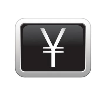Yen icon black Stock Illustration