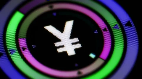 Yen icon. Looping. Stock-Footage 61495405