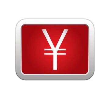 Yen icon red Stock Illustration