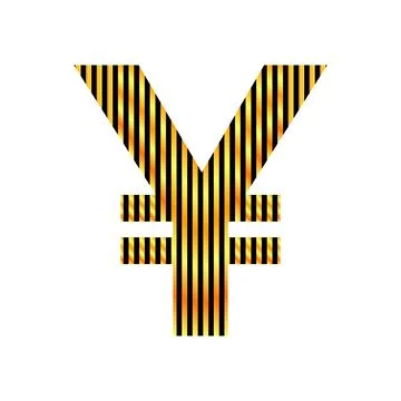 Yen icon on white. Stock Illustration